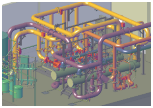 maquette 3D d'une station d'échange